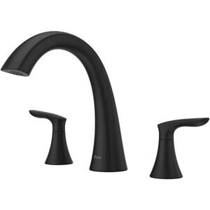 Weller 2-Handle Roman Tub Trim Matte Black